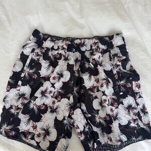 Men's Robert Graham Hibiscus Print Swim Shorts 32 Classic Fit Floral Lined